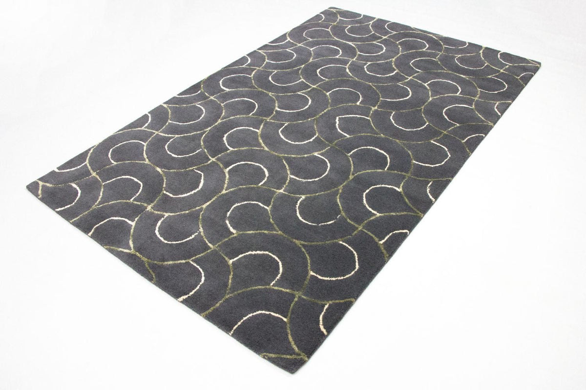 Designer tæppe - 242 x 152 cm - blå