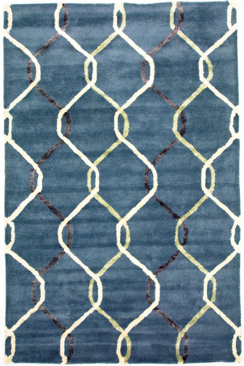 Designer tæppe - 240 x 153 cm - blå