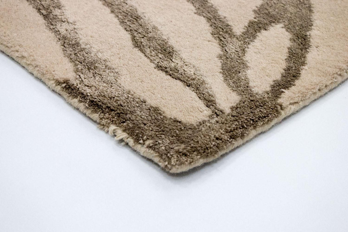 Designer tæppe - 196 x 135 cm - beige