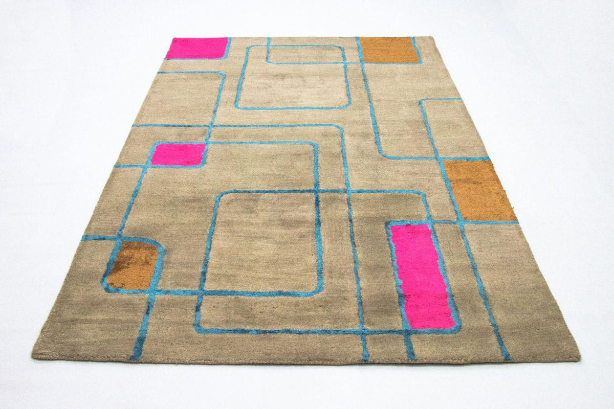 Designer tæppe - 239 x 152 cm - flerfarvet