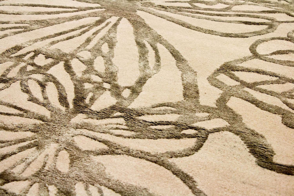 Designer tæppe - 193 x 134 cm - beige