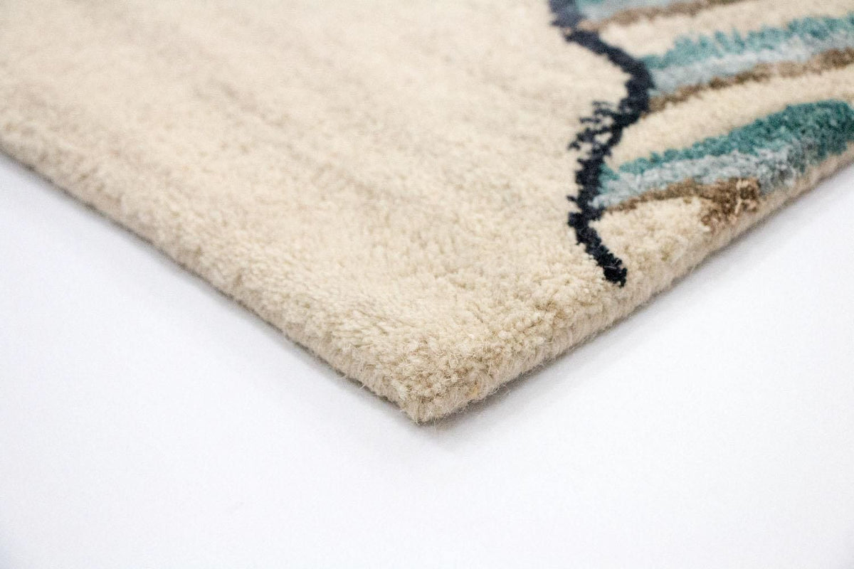 Designer tæppe - 243 x 153 cm - beige