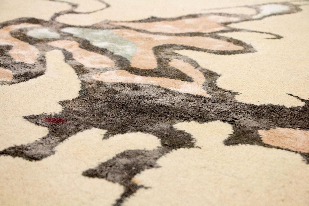 Designer tæppe - 240 x 149 cm - beige