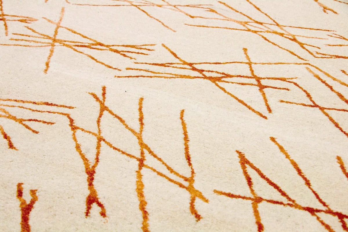 Designer tæppe - 199 x 137 cm - beige