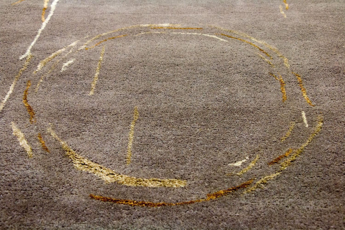 Designer tæppe - 242 x 151 cm - brun