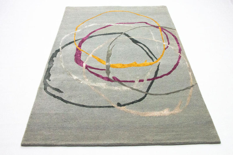 Designer tæppe - 243 x 153 cm - sølv