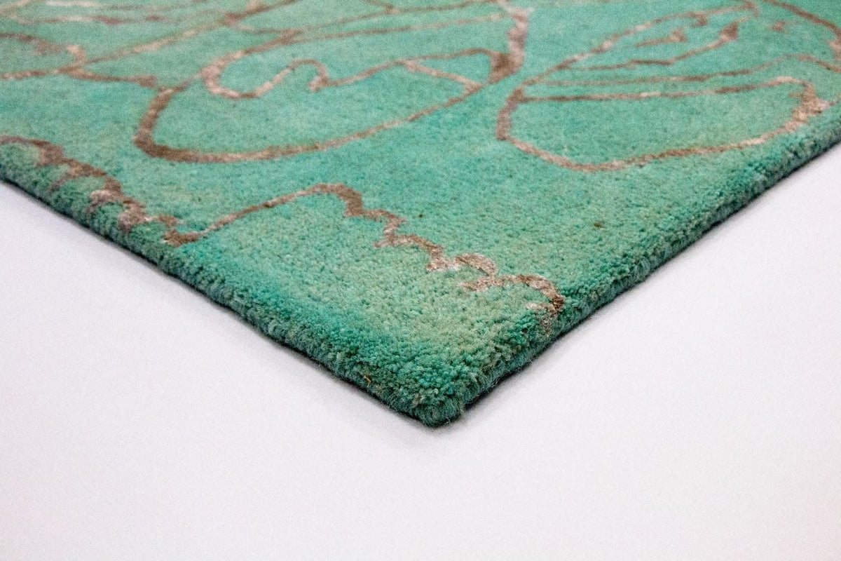 Designer tæppe - 244 x 153 cm - turkis