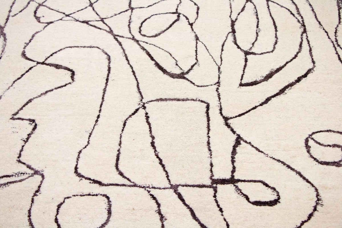 Designer tæppe - 243 x 153 cm - beige