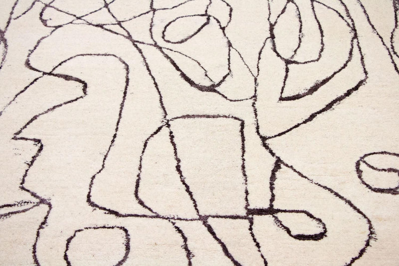 Designer tæppe - 243 x 153 cm - beige