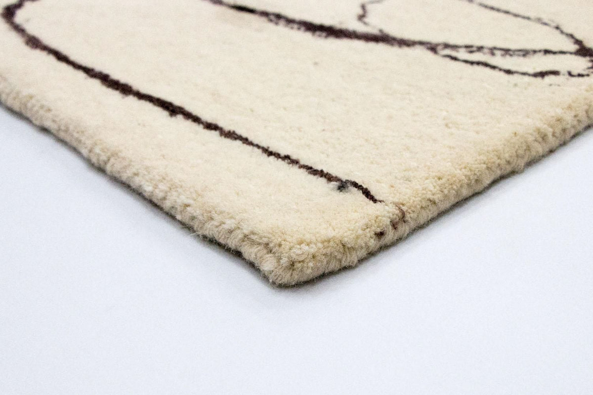 Designer tæppe - 243 x 153 cm - beige