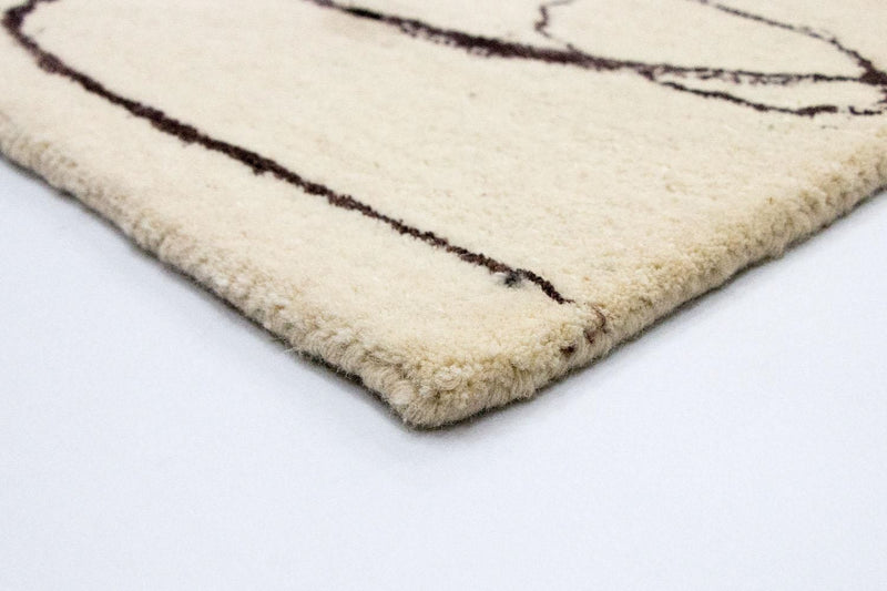 Designer tæppe - 243 x 153 cm - beige