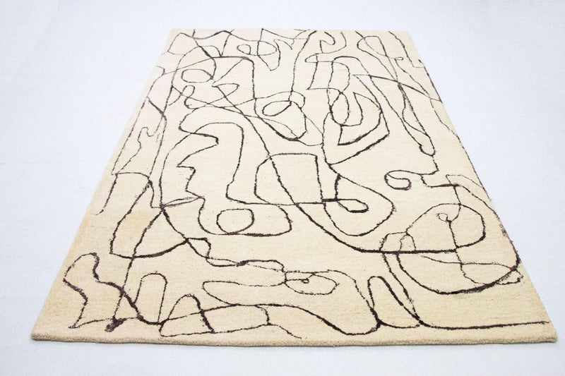 Designer tæppe - 243 x 153 cm - beige