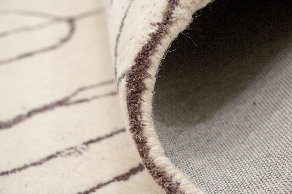 Designer tæppe - 243 x 153 cm - beige