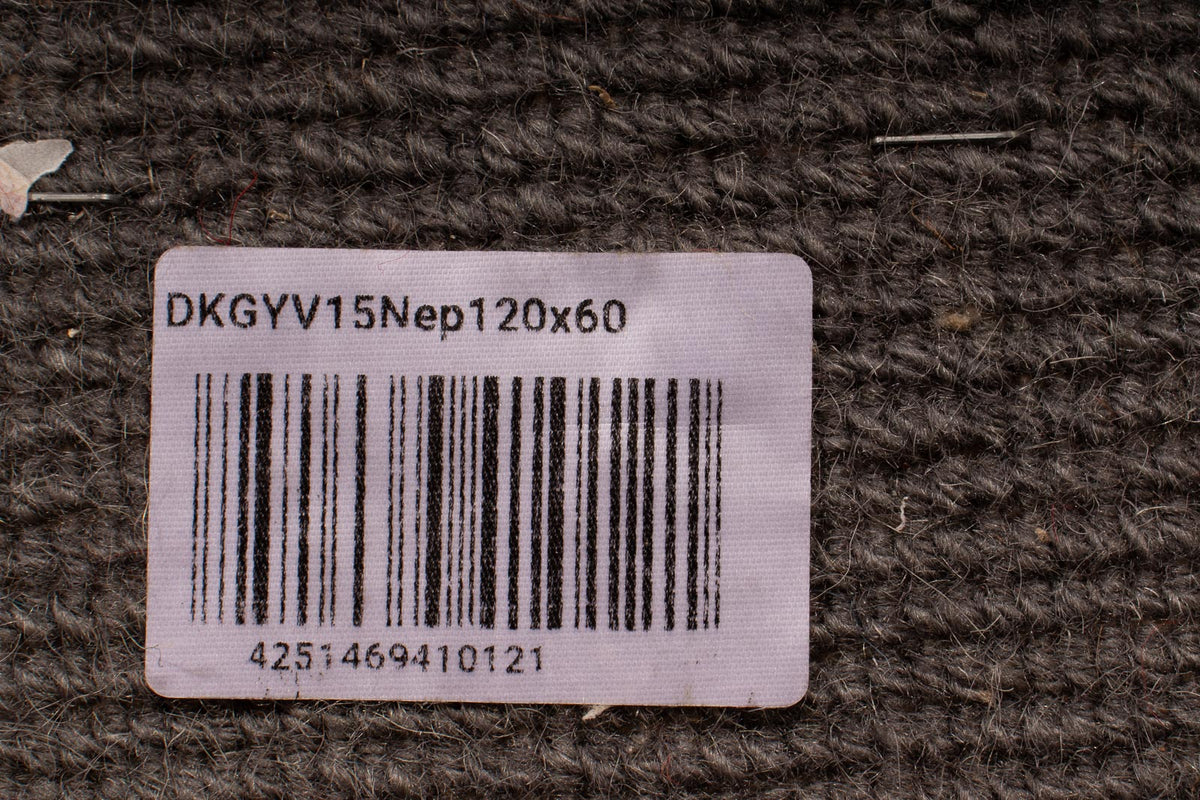 Nepal Tæppe - 120 x 60 cm - grå