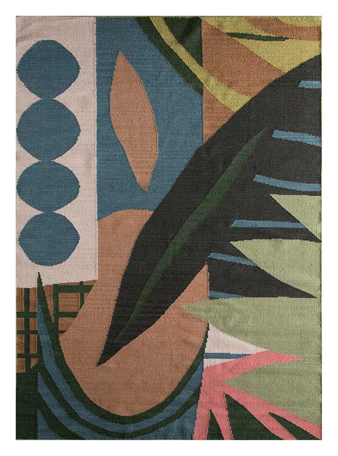 Uldtæppe - 270 x 180 cm - flerfarvet