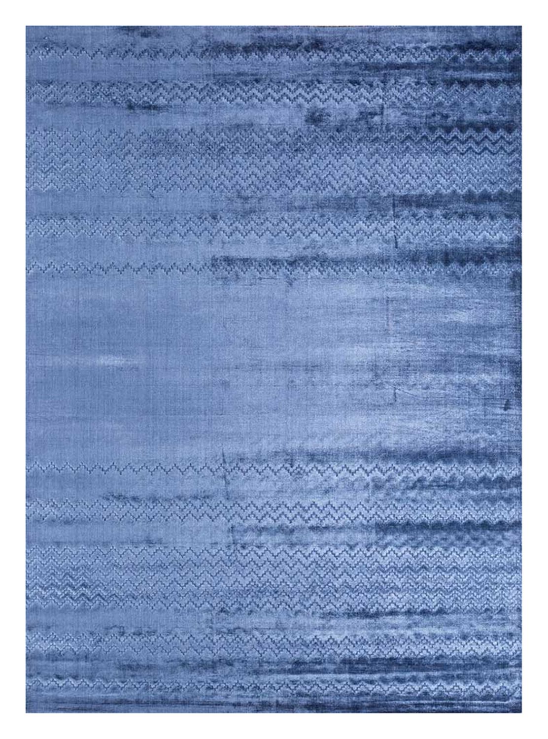 Viskose tæppe - 300 x 240 cm - blå
