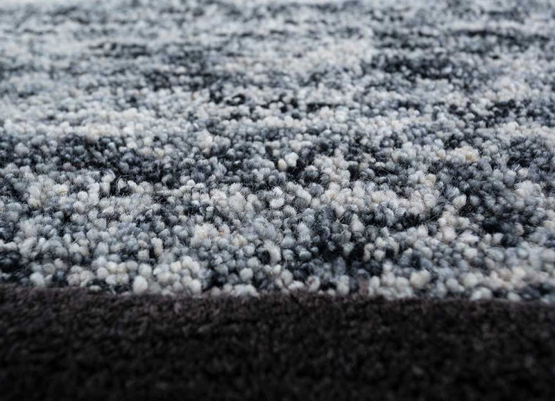 Uldtæppe - 270 x 180 cm - sort og hvid