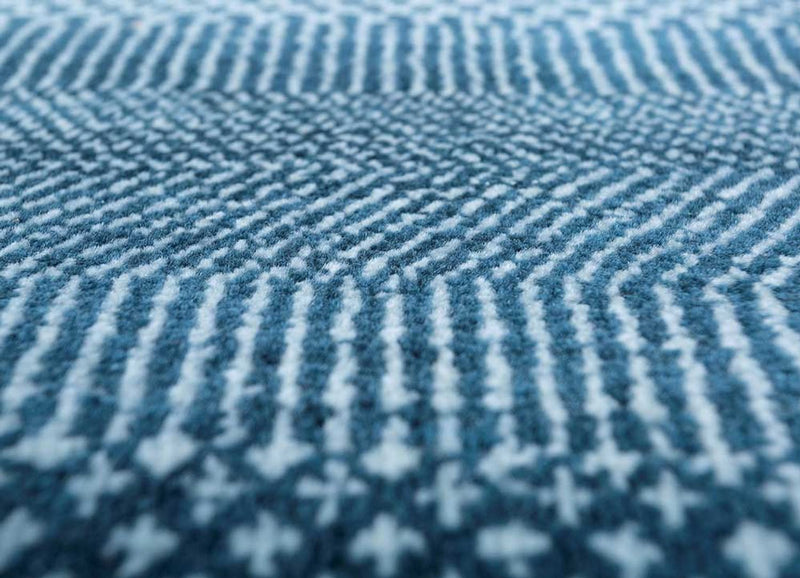 Uldtæppe - 360 x 270 cm - mørkeblå