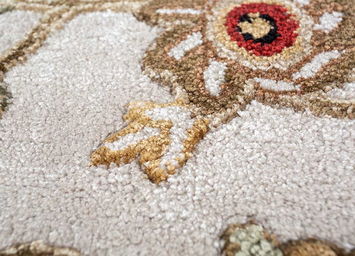 Uldtæppe - 270 x 180 cm - creme