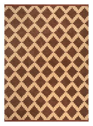 Uldtæppe - 270 x 210 cm - brun