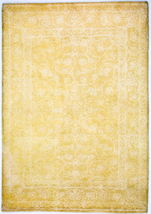 Designer tæppe - 202 x 140 cm - guld