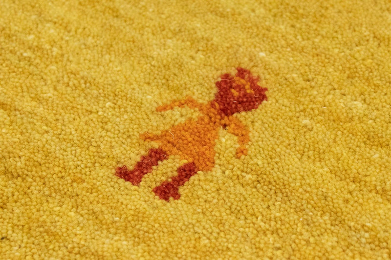 Løber Gabbeh-tæppe - Softy - 200 x 80 cm - guld