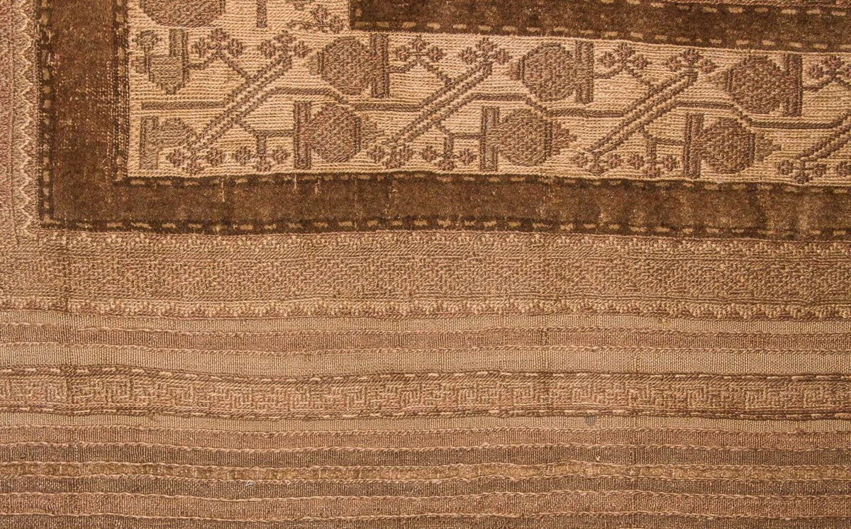 Kelim-tæppe - gammelt - 280 x 183 cm - brun