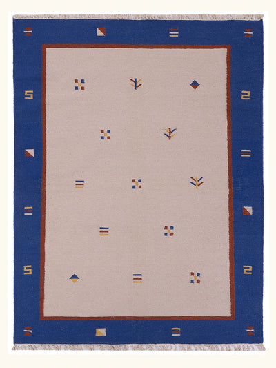 Moderne kilim Tæppe - Uldtæppe