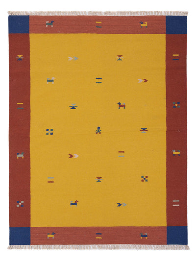 Moderne kilim Tæppe - Uldtæppe