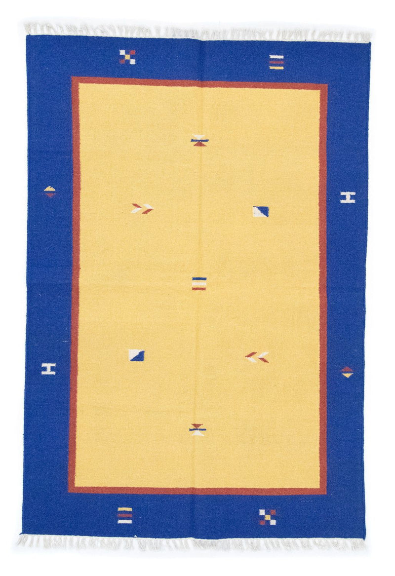 Kelim-tæppe - Trendy - 200 x 140 cm - gul