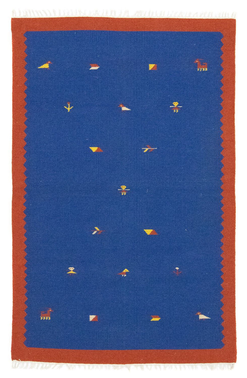 Kelim-tæppe - Trendy - 180 x 120 cm - blå