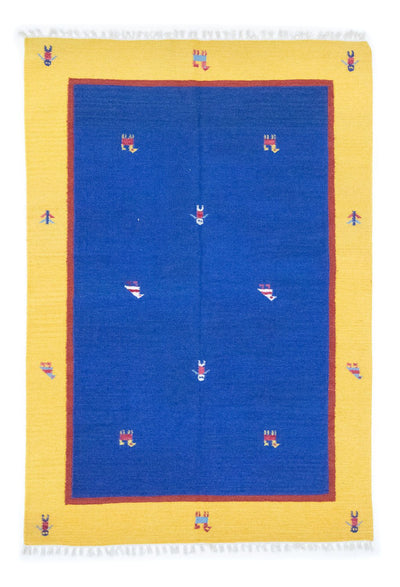 Moderne kilim Tæppe 140x200cm - Uldtæppe