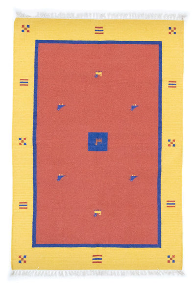 Moderne kilim Tæppe 140x200cm - Uldtæppe
