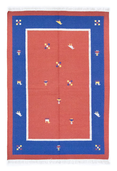 Moderne kilim Tæppe 140x200cm - Uldtæppe