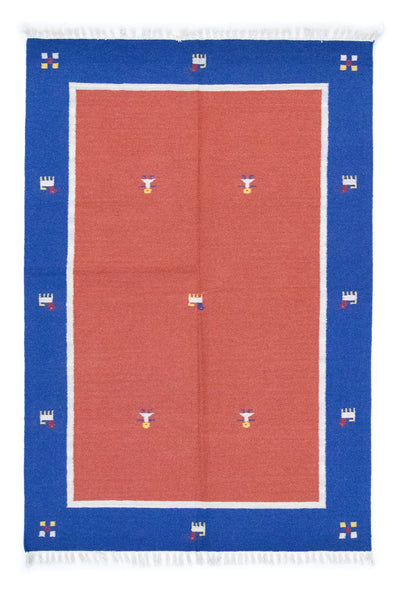 Moderne kilim Tæppe 140x200cm - Uldtæppe