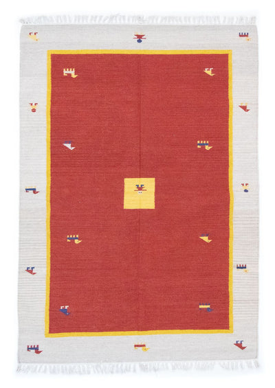 Moderne kilim Tæppe 140x200cm - Uldtæppe