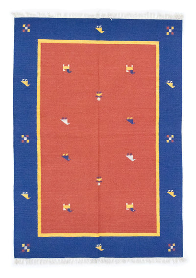Moderne kilim Tæppe 140x200cm - Uldtæppe