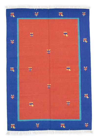 Moderne kilim Tæppe 140x200cm - Uldtæppe