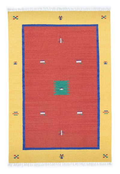 Moderne kilim Tæppe 140x200cm - Uldtæppe