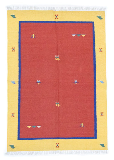 Moderne kilim Tæppe 140x200cm - Uldtæppe