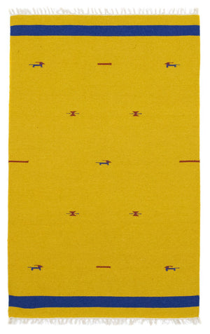 Kelim-tæppe - Trendy - 180 x 120 cm - gul