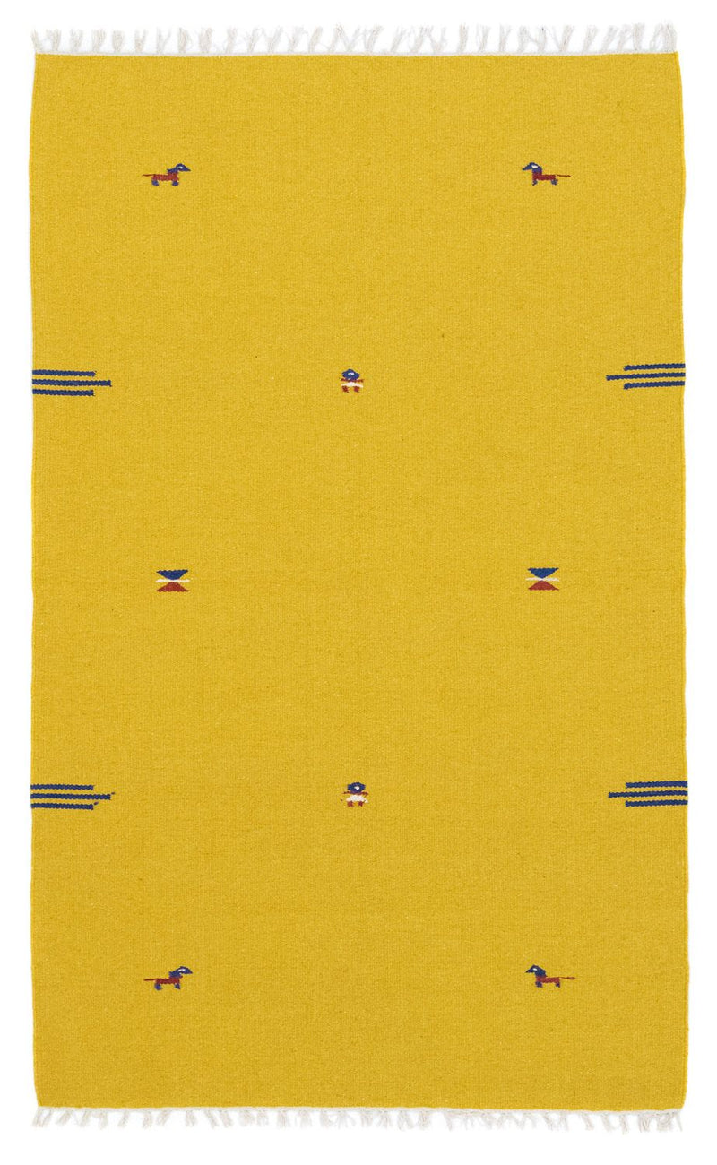 Kelim-tæppe - Trendy - 180 x 120 cm - gul