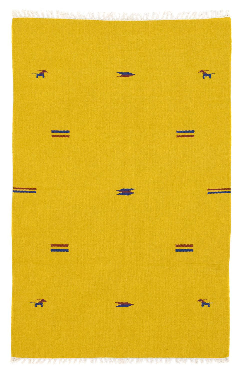 Kelim-tæppe - Trendy - 180 x 120 cm - gul