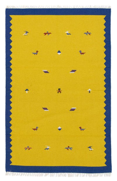 Moderne kilim Tæppe 120x180cm - Uldtæppe