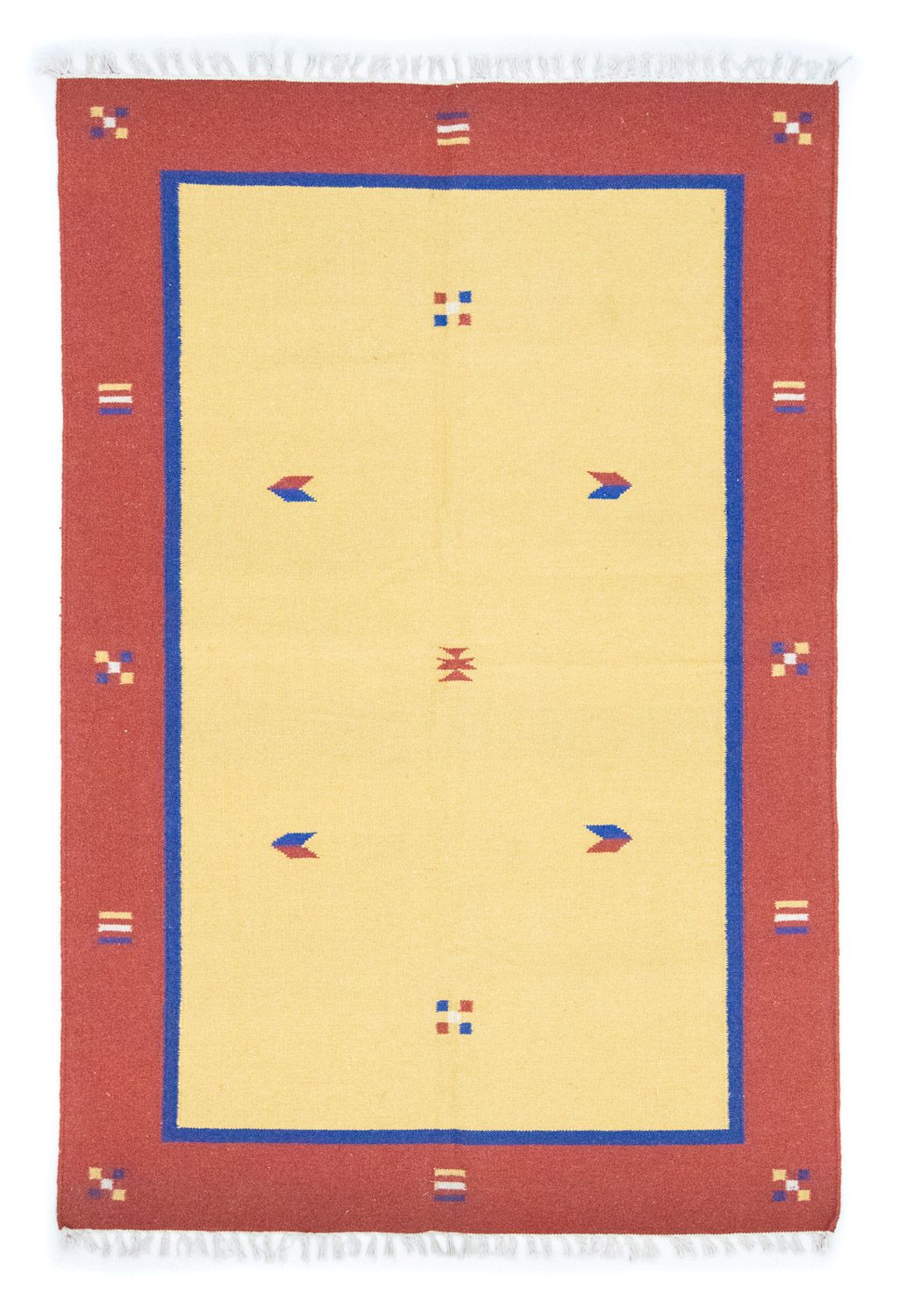 Kelim-tæppe - Trendy - 200 x 140 cm - gul