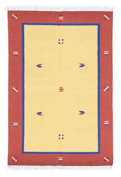Moderne kilim Tæppe 140x200cm - Uldtæppe