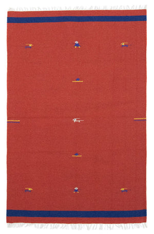 Kelim-tæppe - Trendy - 180 x 120 cm - rød