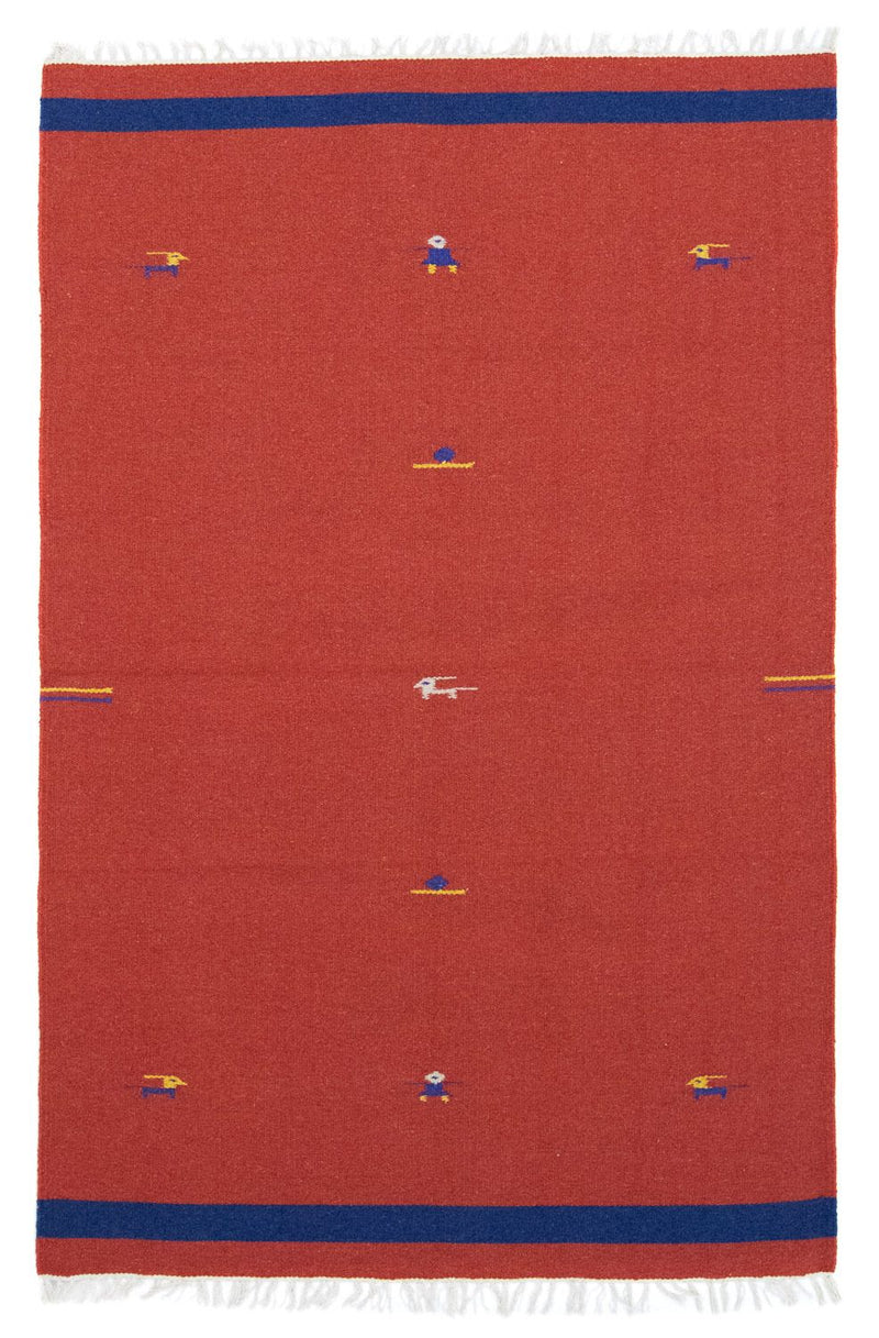 Kelim-tæppe - Trendy - 180 x 120 cm - rød