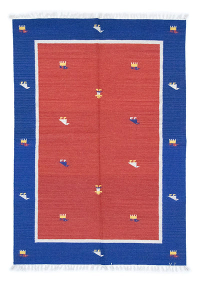 Moderne kilim Tæppe 140x200cm - Uldtæppe