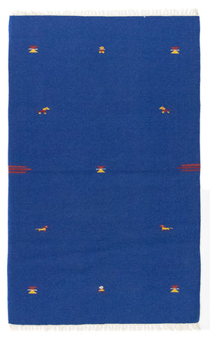 Kelim-tæppe - Trendy - 180 x 120 cm - blå